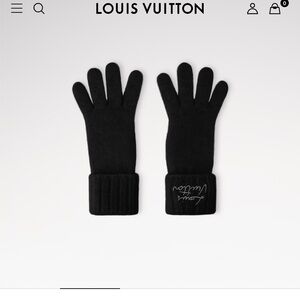 Louis Vuitton Black LV Script Gloves